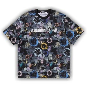 BAPE Floral Camo Logo Relaxed Fit Tee 'Black'