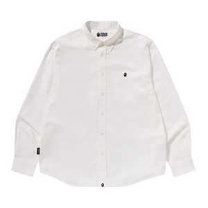 BAPE One Point Oxford Long-Sleeve Shirt 'White'