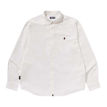 BAPE One Point Oxford Long-Sleeve Shirt 'White'