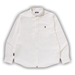 BAPE One Point Oxford Long-Sleeve Shirt 'White'
