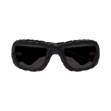 Bottega Veneta Intrecciato Round Sunglasses 'Black'