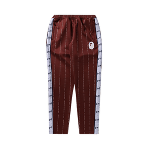 BAPE Text Stripe Jersey Pants 'Brown'