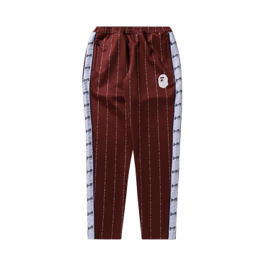 BAPE Text Stripe Jersey Pants 'Brown'