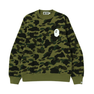 BAPE 1st Camo Ape Head Crewneck 'Green'