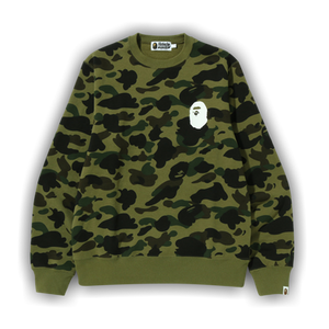 BAPE 1st Camo Ape Head Crewneck 'Green'