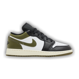 Air Jordan 1 Low GS 'Black Toe Medium Olive'