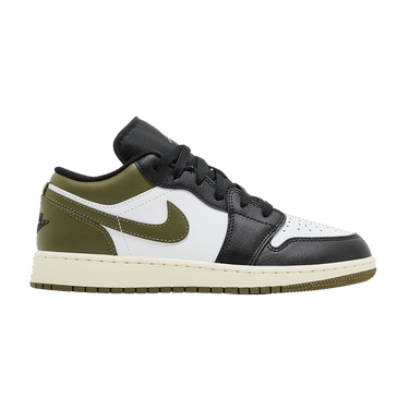 Air Jordan 1 Low GS 'Black Toe Medium Olive'
