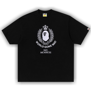 BAPE Crest College Logo Relaxed Fit Tee 'Black'