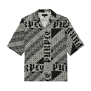 PURPLE BRAND Flag Bandana Shirt 'Grey'