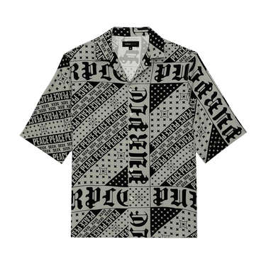 PURPLE BRAND Flag Bandana Shirt 'Grey'