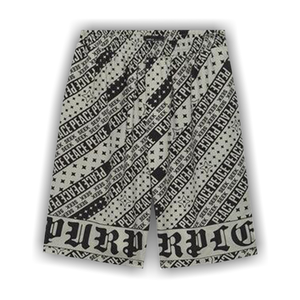 PURPLE BRAND Flag Bandana Shorts 'Grey'
