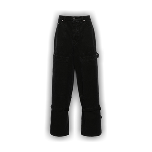 Off-White Strap Detail Canvas Carpenter Trousers 'Black'
