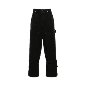 Off-White Strap Detail Canvas Carpenter Trousers 'Black'