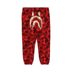 BAPE Color Camo Shark Sweatpants 'Red'