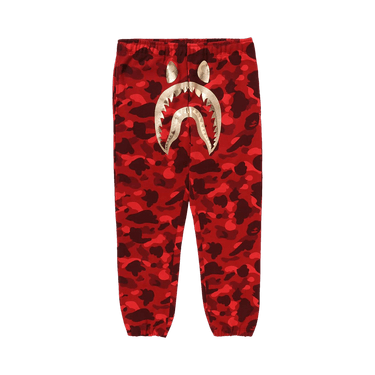 BAPE Color Camo Shark Sweatpants 'Red'
