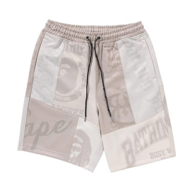 BAPE Patchwork Basketball Shorts 'Ivory'