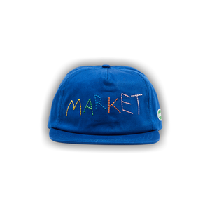 Market Soft Stitch 5 Panel Hat 'Blue'