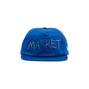 Market Soft Stitch 5 Panel Hat 'Blue'