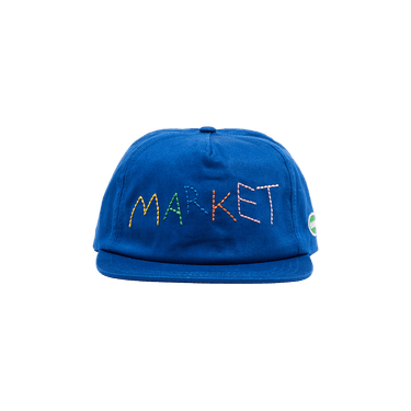 Market Soft Stitch 5 Panel Hat 'Blue'