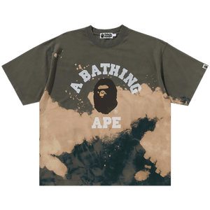 BAPE Tie Dye College Relaxed Fit Tee 'Beige'