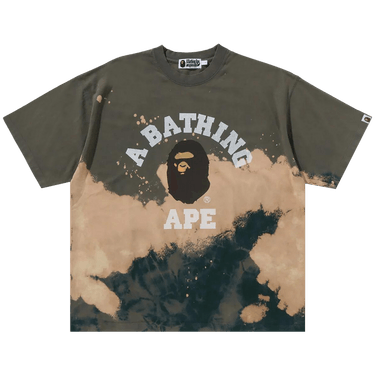 BAPE Tie Dye College Relaxed Fit Tee 'Beige'