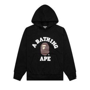 BAPE College Puffy Relaxed Fit Pullover Hoodie 'Black'