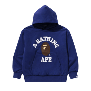 BAPE College Puffy Relaxed Fit Pullover Hoodie 'Blue'
