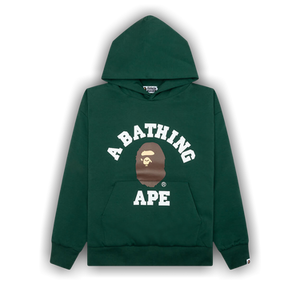 BAPE College Puffy Relaxed Fit Pullover Hoodie 'Green'