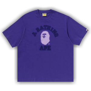 BAPE Pixal College Relaxed Fit Tee 'Purple'