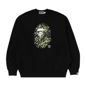 BAPE ABC Camo Ape Head Relaxed Fit Crewneck Sweatshirt 'Black'