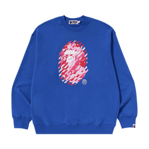 BAPE ABC Camo Ape Head Relaxed Fit Crewneck Sweatshirt 'Blue'