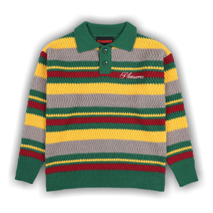 Pleasures Cooper Polo Sweater 'Green'