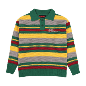 Pleasures Cooper Polo Sweater 'Green'