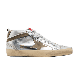 Golden Goose Wmns Mid Star 'Silver Laminated'