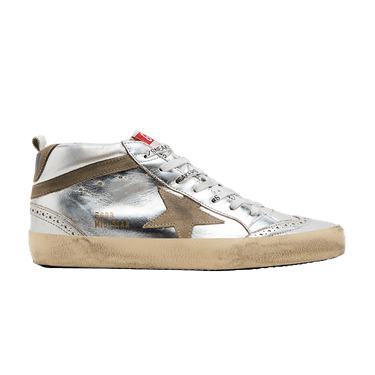 Golden Goose Wmns Mid Star 'Silver Laminated'