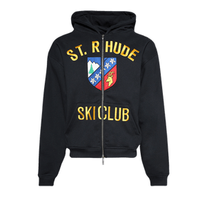 Rhude St. Rhude Zip Up Hoodie 'Vintage Black'