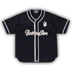 BAPE A Bathing Ape Baseball Shirt 'Navy'