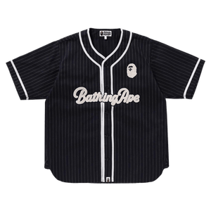 BAPE A Bathing Ape Baseball Shirt 'Navy'