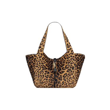 Saint Laurent Le 5 Á 7 Bea Pony Hair Tote Bag 'Manto Natural/Black'