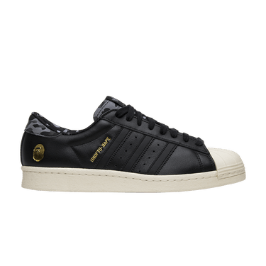 Undefeated x A Bathing Ape x adidas Superstars 80v 'Black'