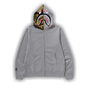 BAPE 1st Shark Full Zip Hoodie 'Grey'
