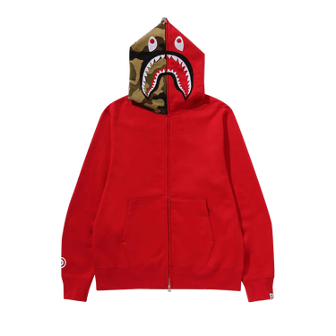 BAPE 1st Shark Full Zip Hoodie 'Red'
