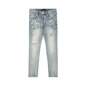 PURPLE BRAND Paint Blowout Jeans 'Light Indigo'