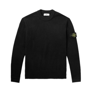 Stone Island Logo Patch Crewneck Jumper 'Black'