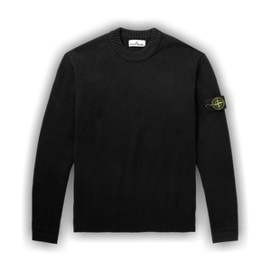 Stone Island Logo Patch Crewneck Jumper 'Black'