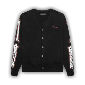 Amiri Leopard Bones Cardigan 'Black'