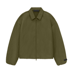 Fear of God Essentials Textured Nylon Trucker Jacket 'Military'