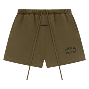 Fear of God Essentials Fleece Soccer Short 'Olive'