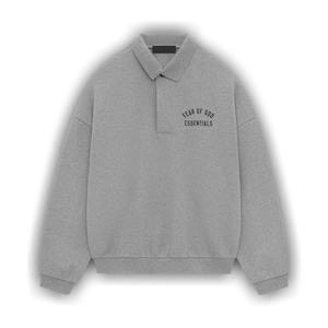 Fear of God Essentials Fleece Polo 'Dark Heather'