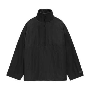 Fear of God Essentials Textured Nylon Halfzip Pullover 'Black'
